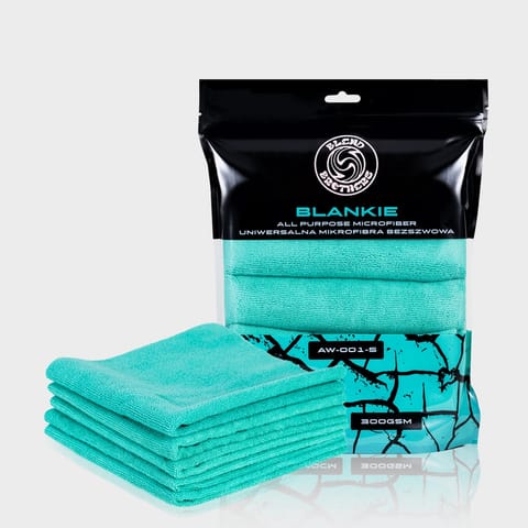 ⁨Blend Brothers BLANKIE 5-pack Microfiber Turquoise - zestaw 5 sztuk uniwersalnych mikrofibr⁩ w sklepie Wasserman.eu