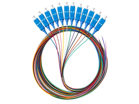 ⁨Pigtail SM 1J 9/125 wtyk SC dł. 2 m "EASY STRIP" opak. 12 szt. wielokolorowe ALANTEC⁩ w sklepie Wasserman.eu