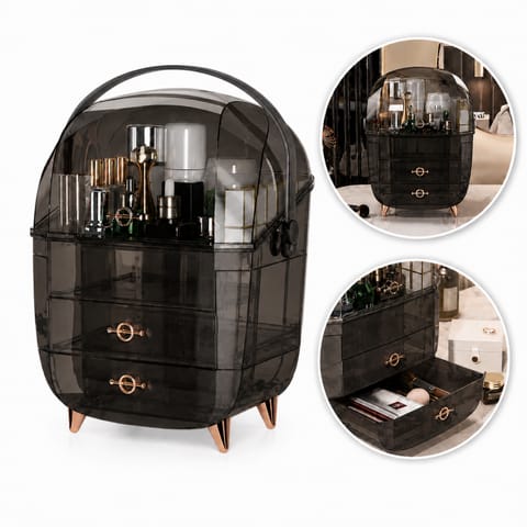 ⁨Organizer szkatułka na kosmetyki, biżuterię XL wielopoziomowy 27x21x39 cm CB76CZ⁩ w sklepie Wasserman.eu