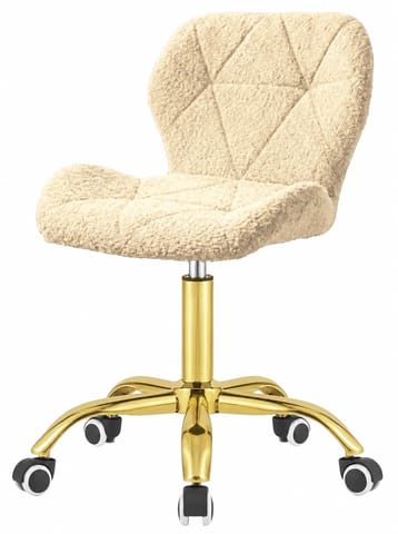 ⁨Krzesło obrotowe VASTO OFFICE BARANEK BOUCLE BEIGE GOLD⁩ w sklepie Wasserman.eu