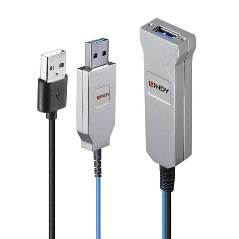 ⁨Lindy 30m Fibre Optic USB 3.0 Cable⁩ w sklepie Wasserman.eu