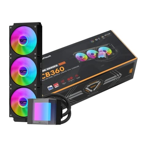 ⁨Chłodzenie CPU DarkFlash CB360 wodne (czarne)⁩ w sklepie Wasserman.eu