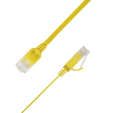 ⁨LinkIT Flat U/UTP Cat6A Yellow 3m⁩ w sklepie Wasserman.eu