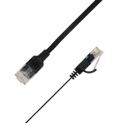 ⁨LinkIT Flat U/UTP Cat6A Black 1.5m⁩ w sklepie Wasserman.eu