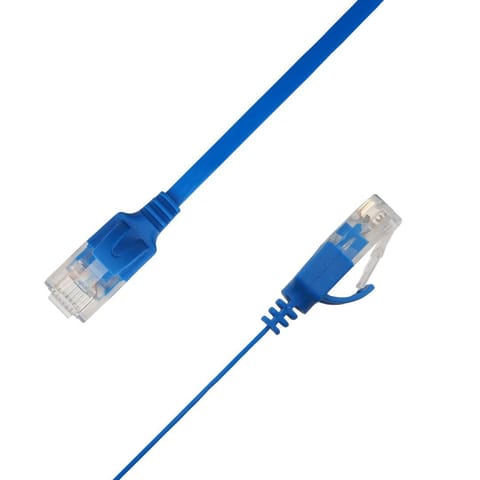 ⁨LinkIT Flat U/UTP Cat6A Blue 3m AWG⁩ w sklepie Wasserman.eu