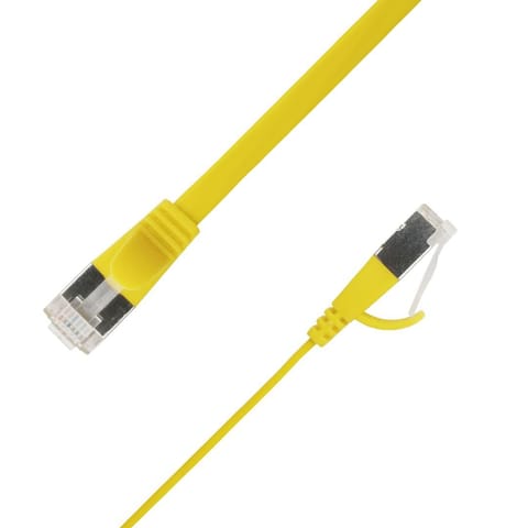 ⁨LinkIT Flat U/FTP Cat6A Yellow 5m⁩ w sklepie Wasserman.eu