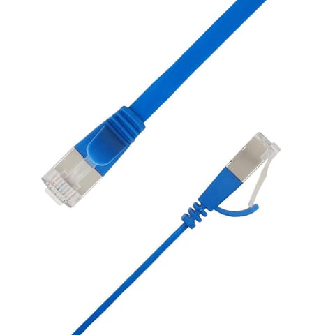 ⁨LinkIT Flat U/FTP Cat6A Blue 5m AWG⁩ w sklepie Wasserman.eu