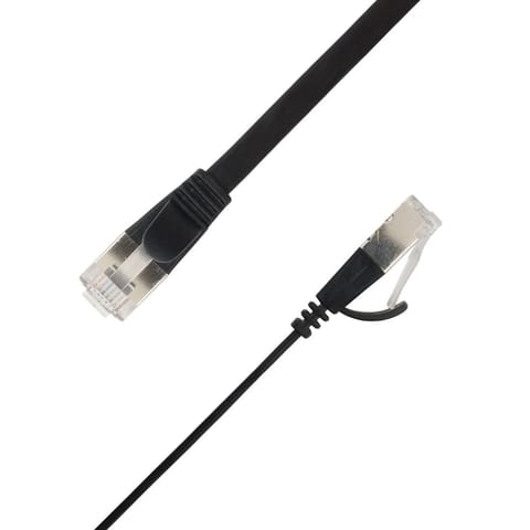 ⁨LinkIT Flat U/FTP Cat6A Black 4.5m⁩ w sklepie Wasserman.eu