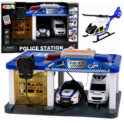 ⁨Garaż Stacja Policyjna Radiowozy Helikopter Krótkofalówka Światła Dźwięki⁩ w sklepie Wasserman.eu