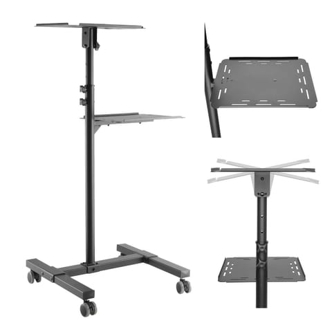 ⁨Stolik mobilny do  projektora/laptopa  Maclean regulowany, stalowy max.10kg,  MC-207⁩ w sklepie Wasserman.eu