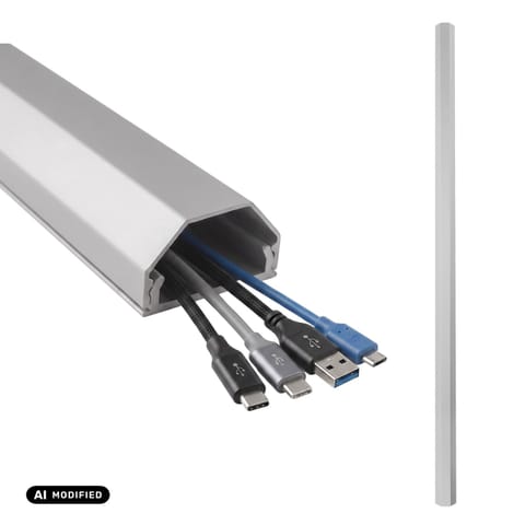 ⁨Aluminiowa listwa maskująca do kabli Maclean, 33x18x750mm, srebrna, MCTV-897 S⁩ w sklepie Wasserman.eu