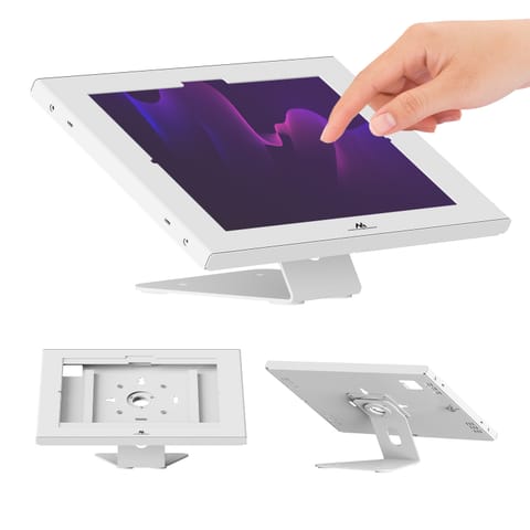 ⁨Uchwyt reklamowy do tabletu Maclean, z blokadą. 12.4"-13", iPad Air/ Pro, Samsung Tab S10+/S9+/S8+/S7+, 257x350x22mm, MC-956 W⁩ w sklepie Wasserman.eu