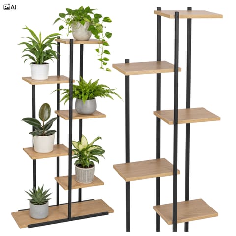 ⁨Kwietnik metalowy stojący IKER Vanilla Craft 6 poziomów⁩ w sklepie Wasserman.eu
