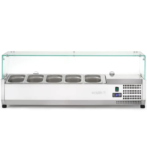 ⁨Nadstawa chłodnicza przeszklona z witryną 5 x GN 1/4 - Hendi 232903⁩ w sklepie Wasserman.eu