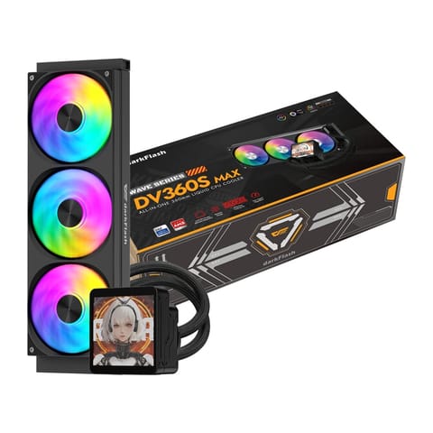⁨Chłodzenie CPU DarkFlash DV360S MAX (czarne)⁩ w sklepie Wasserman.eu