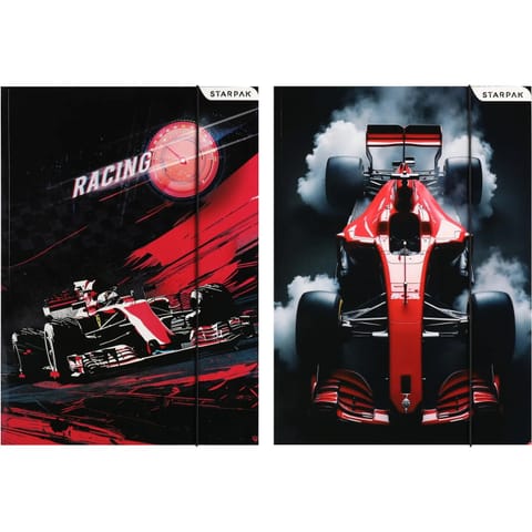 ⁨Teczka z gumką A4 RACING mix 583302 STARPAK⁩ w sklepie Wasserman.eu