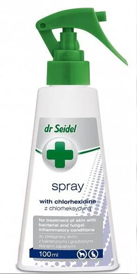 Dr Seidel SPRAY Z CHLORHEKSYDYNĄ dla skóry z bakteryjnymi stanami zapalnymi 100ml w sklepie Wasserman.eu