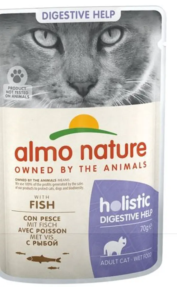 ⁨Almo Nature Functional sensitive with fish - wet food for adult cats with problems of sensitivity and hypersensitivity of the intestines - 70 g⁩ at Wasserman.eu