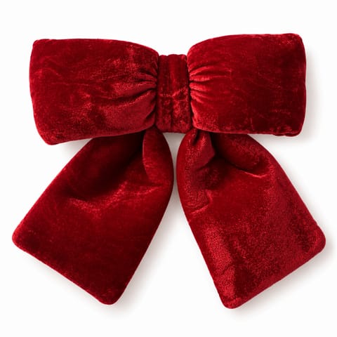 ⁨Bordowa kokarda, aksamitna, ozdoba świąteczna na choinkę, drzwi 20x20cm WOZ75⁩ w sklepie Wasserman.eu