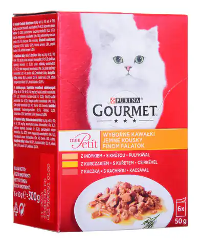 ⁨GOURMET Mon Petit Poultry Mix - wet cat food - 6 x 50 g⁩ at Wasserman.eu