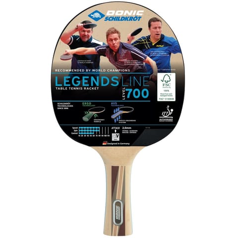 ⁨Donic Schildkröt Legends 700 table tennis equipment Blue, Wood⁩ at Wasserman.eu