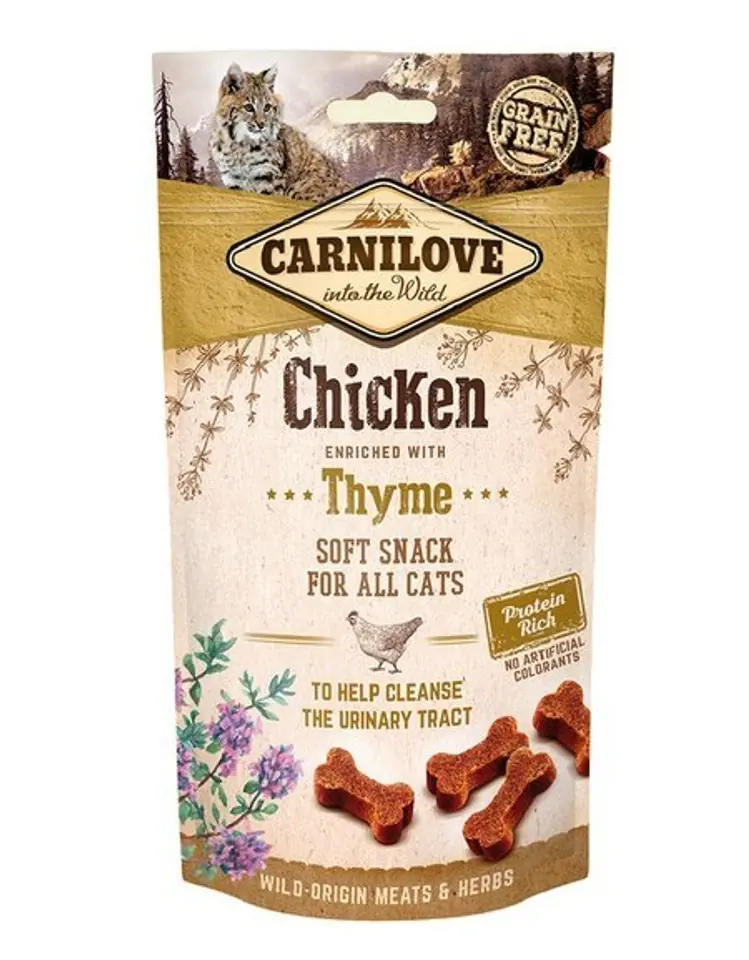 ⁨CARNILOVE Semi-Moist Snack Chicken & Thyme - Cat treat with chicken and thyme - 50 g⁩ at Wasserman.eu