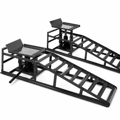 ⁨Zestaw Ramp z podnośnikiem Hydraulicznym Rampy najazdowe 4t BITUXX⁩ w sklepie Wasserman.eu