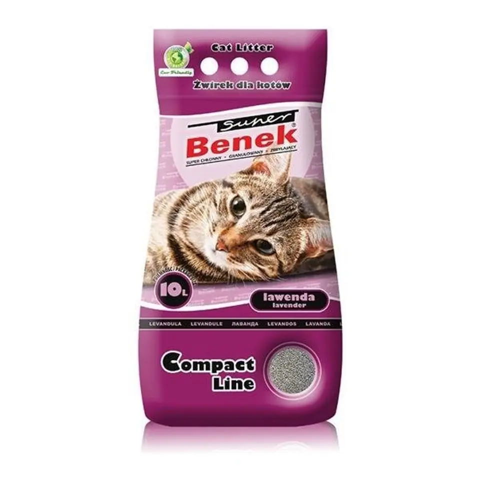 ⁨Certech Super Benek Compact Lavender - Cat Litter Clumping 10 l⁩ at Wasserman.eu