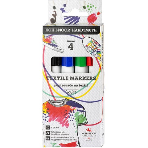 ⁨Markery do takanin 4 kolory 2,5mm 7732 KOH-I-NOOR⁩ w sklepie Wasserman.eu