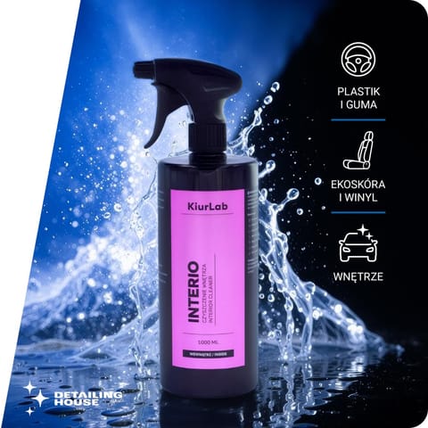 ⁨Kiurlab INTERIO 1L - środek czyszczący do kompleksowej pielęgnacji wnętrza auta⁩ w sklepie Wasserman.eu