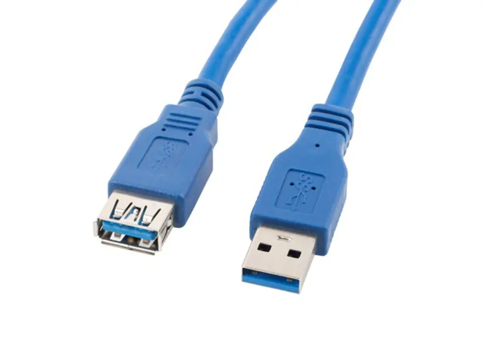 ⁨Kabel Lanberg CA-US3E-10CC-0018-B (USB 3.0 M - USB 3.0 F; 1,8m; kolor niebieski)⁩ w sklepie Wasserman.eu