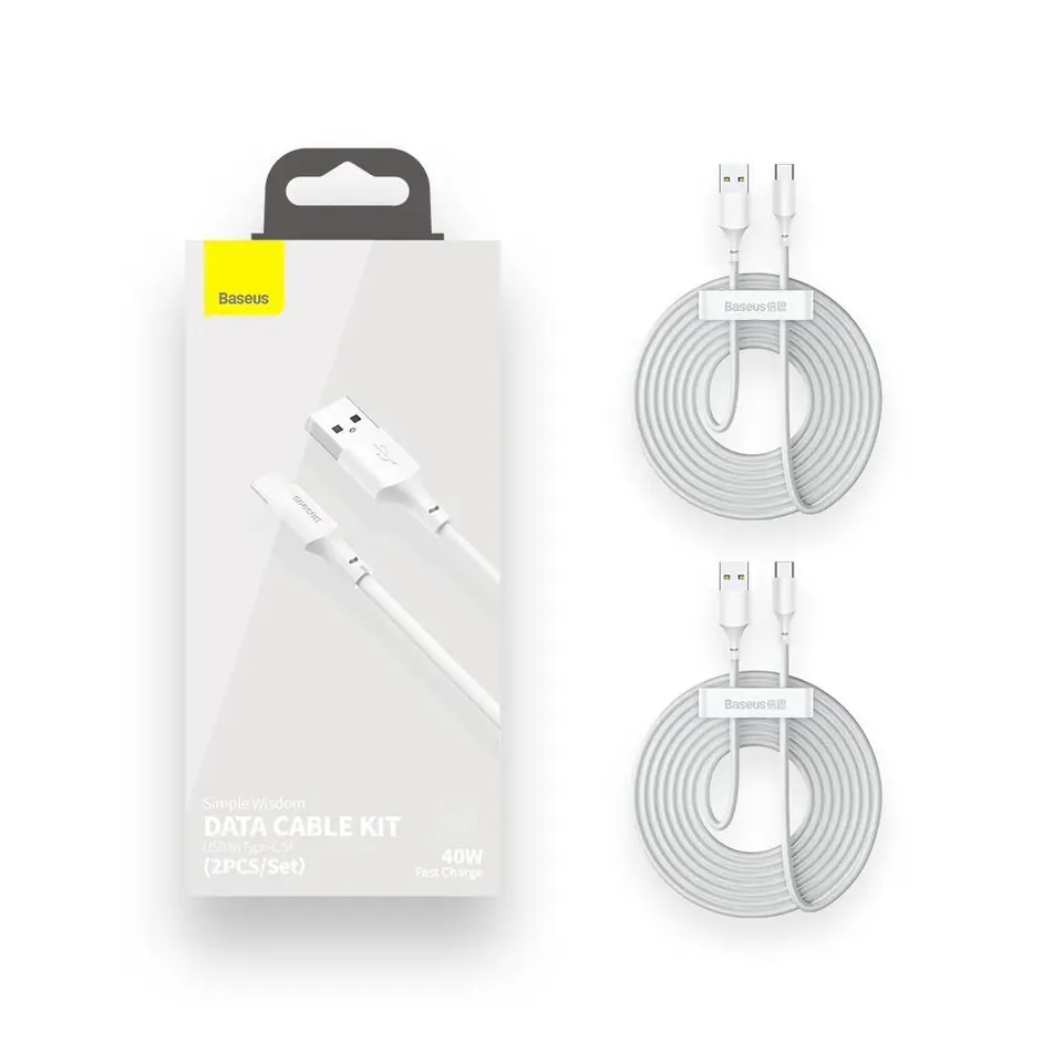 ⁨Baseus TZCATZJ-02 USB cable 1.5 m USB A USB C White⁩ at Wasserman.eu