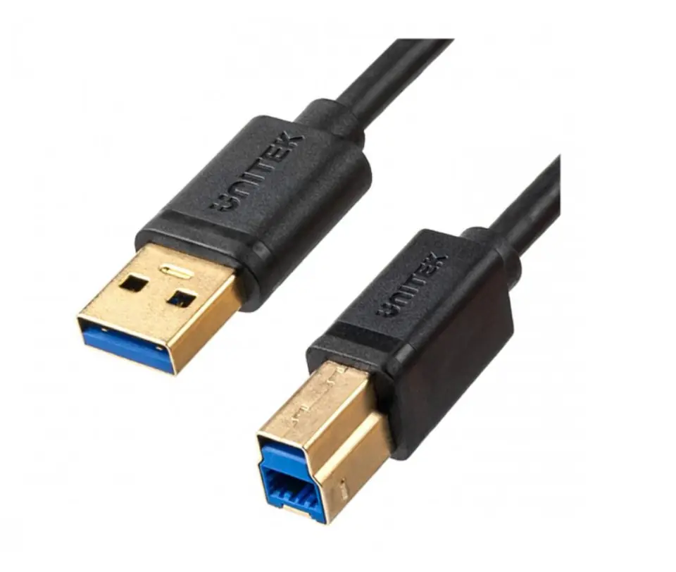 ⁨Unitek C14095BK USB-A to USB 3.0 Printer Cable, 2m⁩ at Wasserman.eu