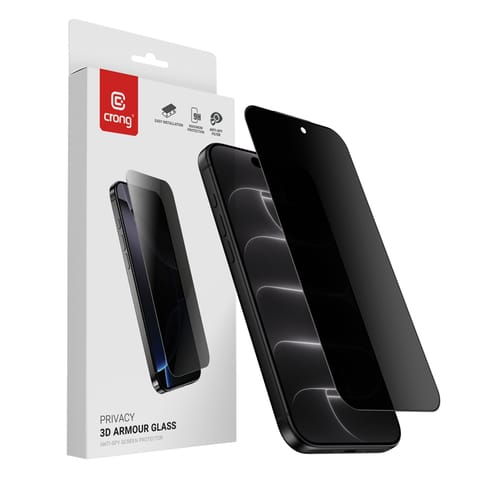 ⁨Crong Privacy 3D Armour Glass - Hartowane szkło prywatyzujące iPhone 18 Pro Max⁩ w sklepie Wasserman.eu