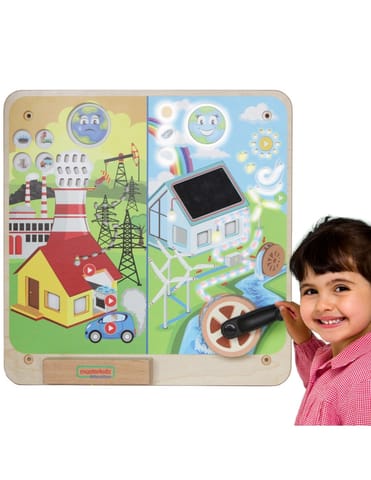 ⁨MASTERKIDZ Tablica Edukacyjna Energia Odnawialna i Nieodnawialna Montessori⁩ w sklepie Wasserman.eu