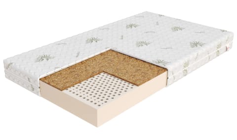 ⁨Materac lateksowy TORO 4KIDS Lateks, kokos, pokrowiec do prania - 80 x 160 - H3 średnio twardy - 10 cm⁩ w sklepie Wasserman.eu