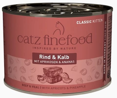 ⁨Catz Finefood Classic Kitten N.07 Beef and veal can 200g⁩ at Wasserman.eu