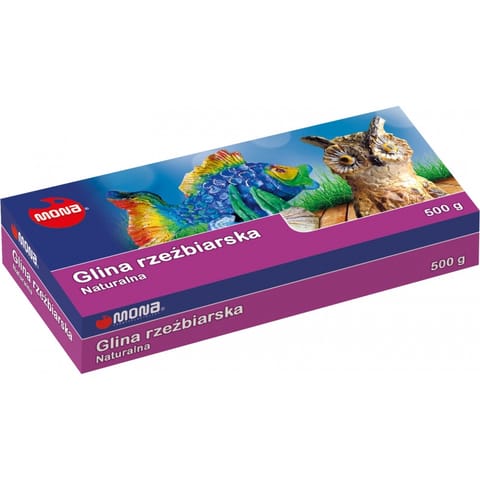 ⁨Glina rzeźbiarska naturalna MONA 500 g 0258 ST.MAJEWSKI⁩ w sklepie Wasserman.eu