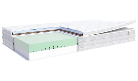 ⁨Materac piankowy ORIA Dla par, dwa niezależne rdzenie, pokrowiec do prania - 200 x 200 - H4 twardy / H3 średnio twardy - 21 cm⁩ w sklepie Wasserman.eu