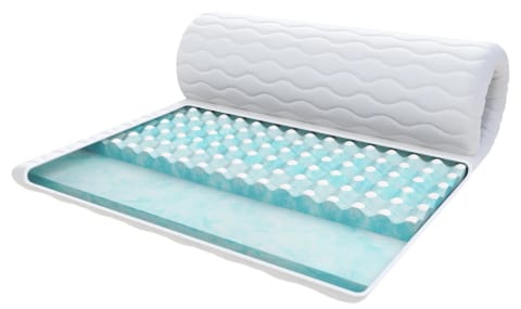 ⁨Nakładka na materac MALTA DOUBLE Podwójna pianka profilowana, pokrowiec do prania - 130 x 200 - H4 twardy - 8 cm⁩ w sklepie Wasserman.eu