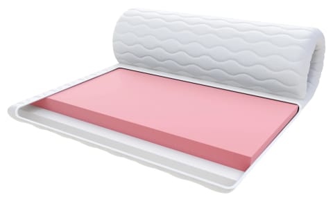 ⁨Nakładka na materac PIANKA VISCO 9 cm Pianka memory, pianka, pokrowiec do prania - 130 x 200 - H2 średnio miękki / H3 średnio twardy - 9 cm⁩ w sklepie Wasserman.eu