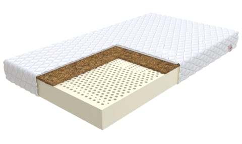 ⁨Materac lateksowy TORO Lateks perforowany, kokos, pokrowiec do prania - 80 x 200 - H2 średnio miękki / H3 średnio twardy - 12 cm⁩ w sklepie Wasserman.eu