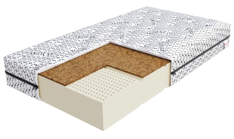 ⁨Materac lateksowy TORO MAX Lateks perforowany, kokos, pokrowiec do prania - 160 x 200 - H2 średnio miękki / H3 średnio twardy - 20 cm⁩ w sklepie Wasserman.eu