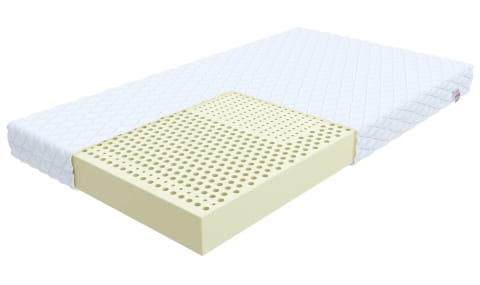 ⁨Materac lateksowy UDINE Lateks perforowany, pokrowiec do prania - 120 x 200 - H2 średnio miękki - 10 cm⁩ w sklepie Wasserman.eu