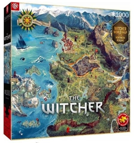 ⁨Puzzle 1000 The Witcher The Northern Realms Map⁩ w sklepie Wasserman.eu