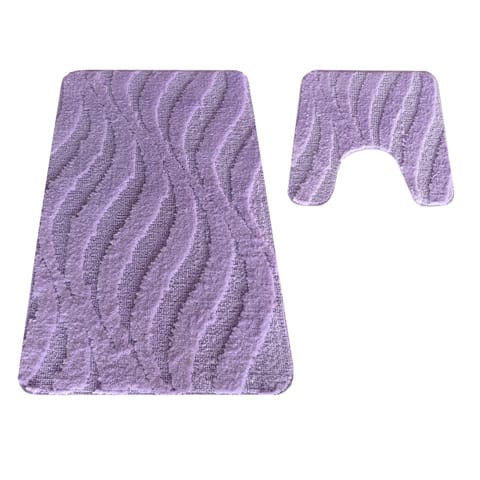 ⁨Komplet łazienkowy Montana z wycięciem CLT-007 Lilac różowy Komplet (50 cm x 80 cm i 40 cm x 50 cm)⁩ w sklepie Wasserman.eu