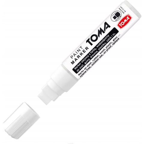 ⁨Marker olejowy JUMBO biały 15x8mm TO-443 TOMA⁩ w sklepie Wasserman.eu