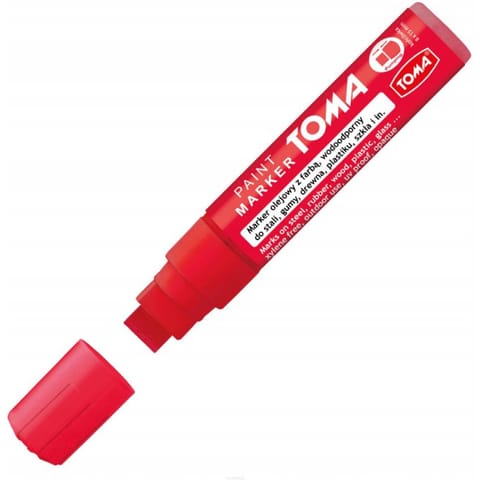 ⁨Marker olejowy JUMBO czerwony 15x8mm TO-443 TOMA⁩ w sklepie Wasserman.eu