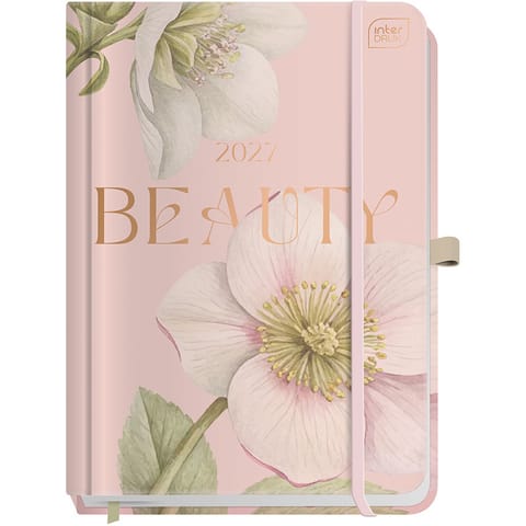 ⁨Kalendarz książkowy 2027 A5 192 Beauty Metallic z kieszonką Anemone INTERDRUK⁩ w sklepie Wasserman.eu