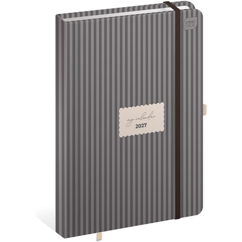 ⁨Kalendarz książkowy 2027 A5 384 Mat+UV Stripes INTERDRUK⁩ w sklepie Wasserman.eu